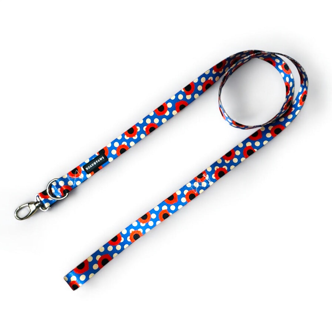 Polka Dot Poppy Pattern Dog Leash